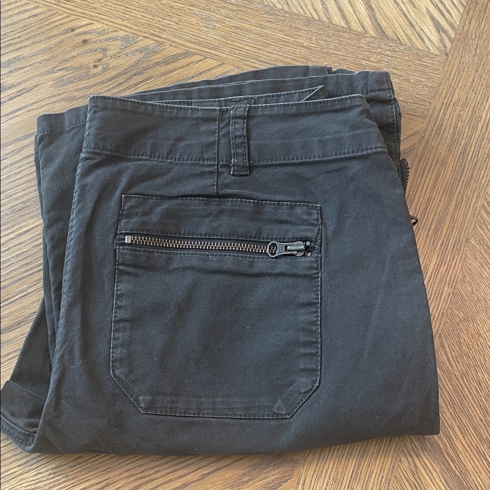 CAbi brown wide zippered leg Trousers - Picture 2 of 8